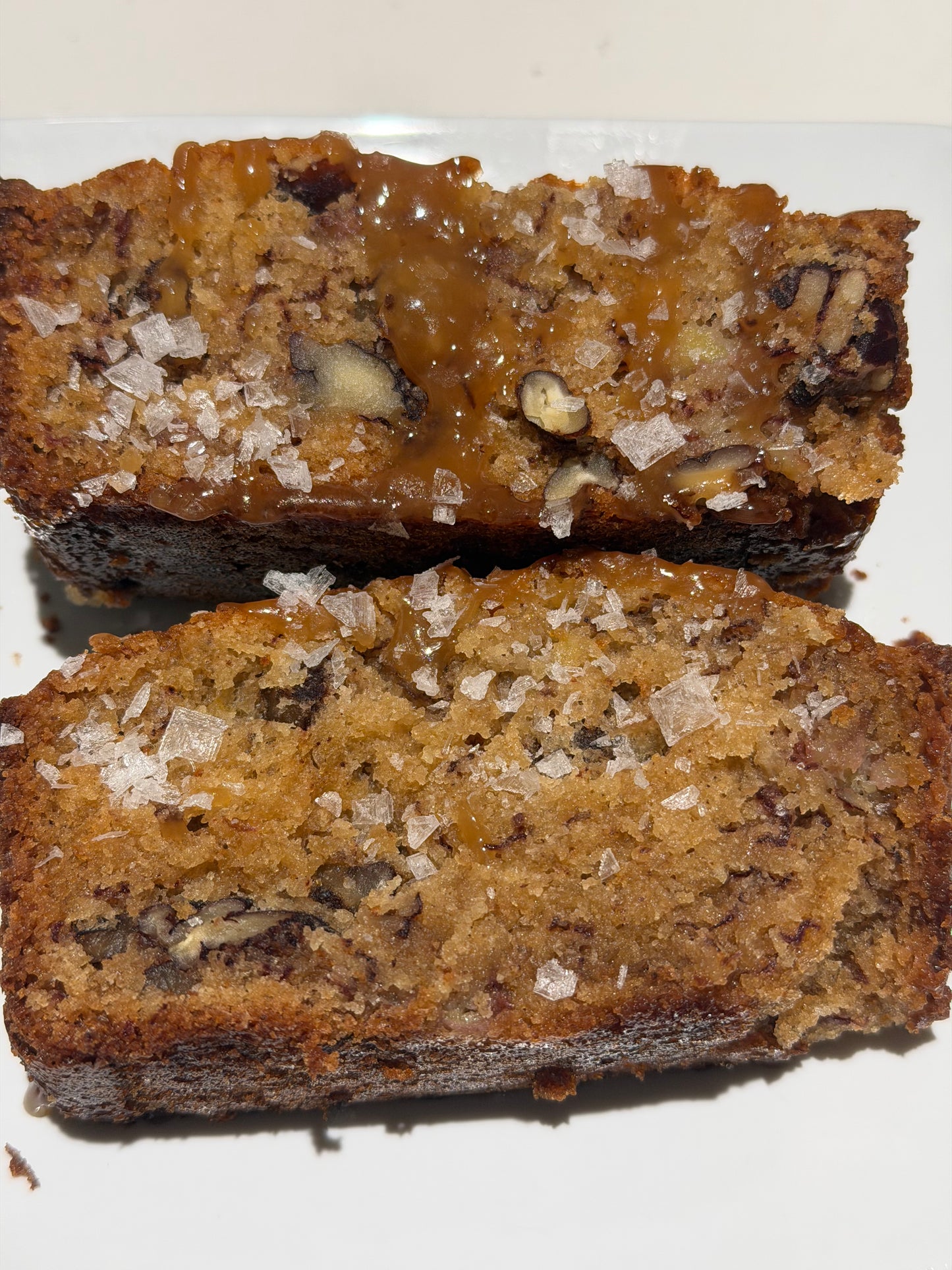 Salted Caramel Pecan Banana Bread
